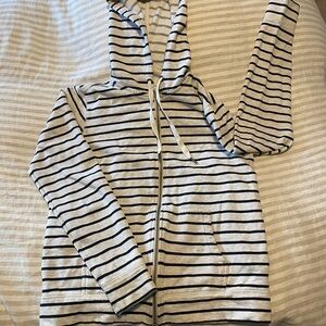 Billabong Essentials Striped Sweater - Gray and White